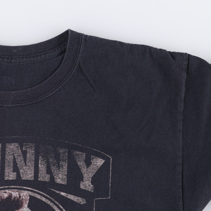 JOHNNY CASH Johnny Cash Band T-shirt Band T Men's L size cotton black type Vintage Second Hand