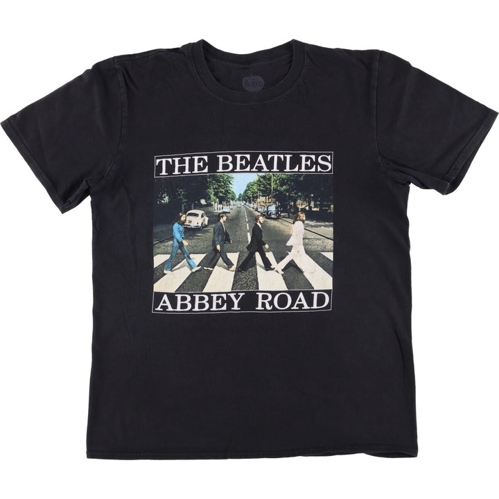 THE BEATLES The Beatles Band T-shirt Band T Men's M size cotton black type Vintage Second Hand