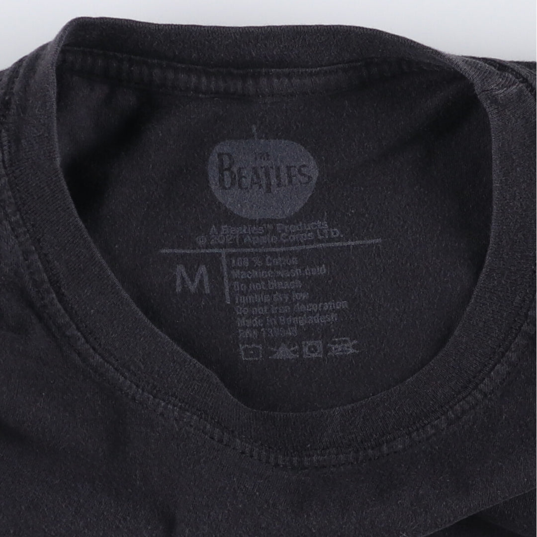 THE BEATLES The Beatles Band T-shirt Band T Men's M size cotton black type Vintage Second Hand