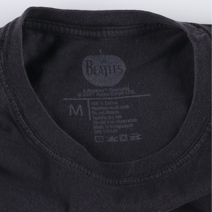 THE BEATLES The Beatles Band T-shirt Band T Men's M size cotton black type Vintage Second Hand