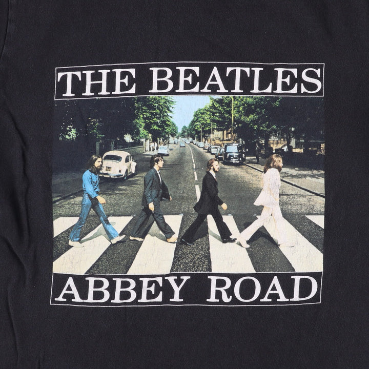 THE BEATLES The Beatles Band T-shirt Band T Men's M size cotton black type Vintage Second Hand