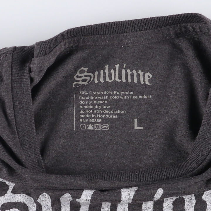 SUBLIME Band T-shirt, Men's L size cotton Charcoal Vintage Second Hand