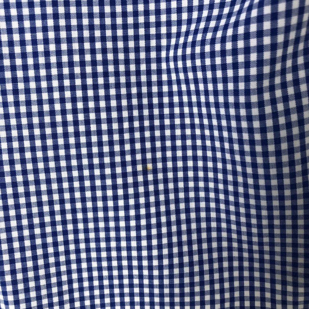 Brooks Brothers REGENT Short Sleeve Button-Down Check Shirt, Men's Size XL cotton blue type Vintage Second Hand