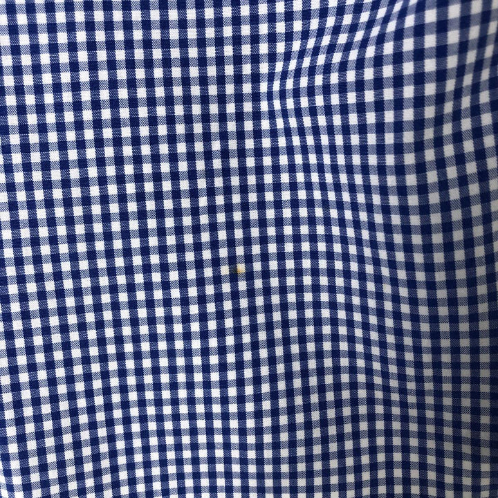 Brooks Brothers REGENT Short Sleeve Button-Down Check Shirt, Men's Size XL cotton blue type Vintage Second Hand