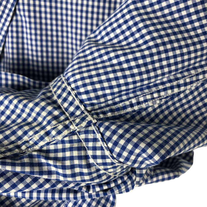 Brooks Brothers REGENT Short Sleeve Button-Down Check Shirt, Men's Size XL cotton blue type Vintage Second Hand