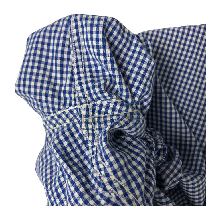 Brooks Brothers REGENT Short Sleeve Button-Down Check Shirt, Men's Size XL cotton blue type Vintage Second Hand