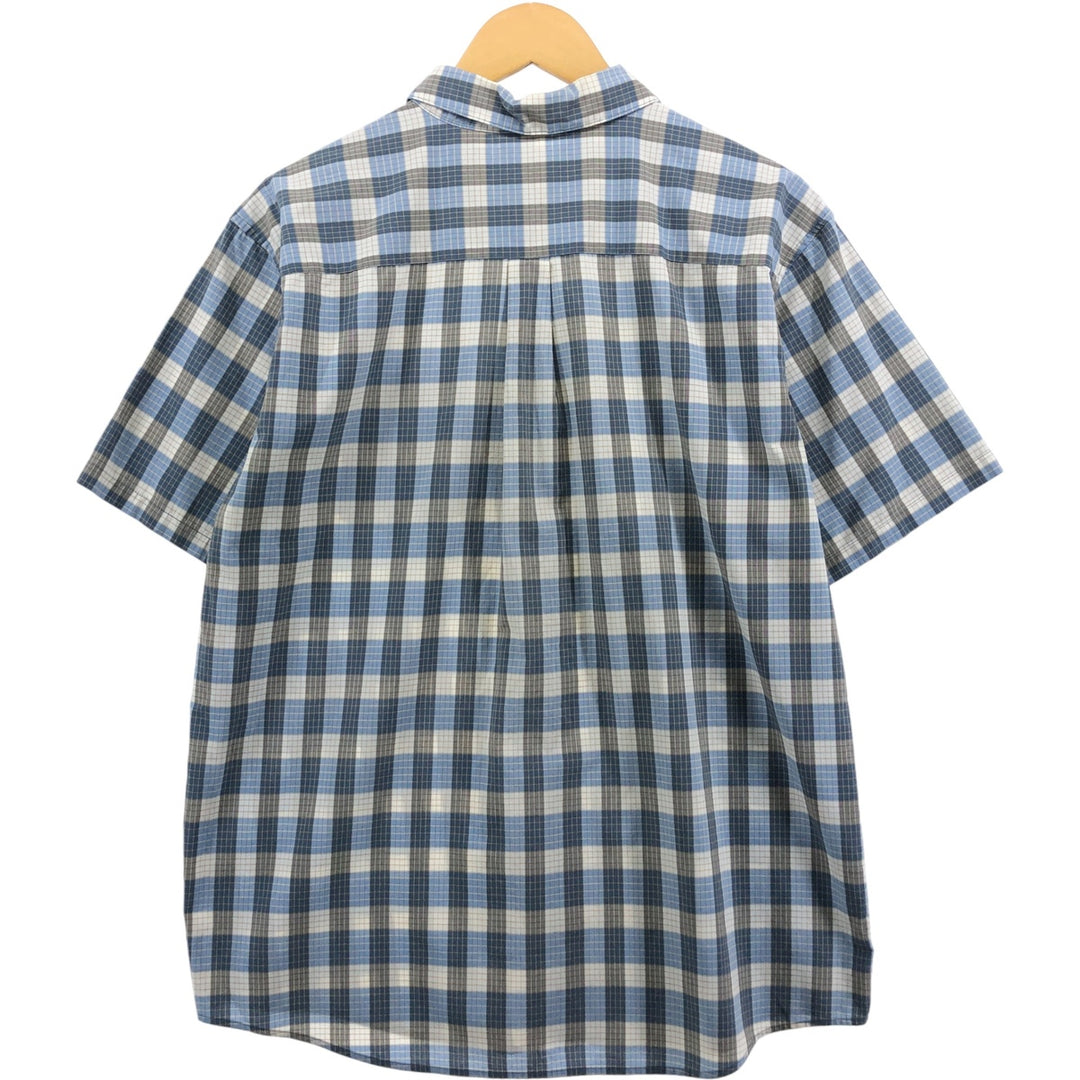Patagonia Fezzman Shirt (53962SP11), short-sleeved cotton check shirt, men's size L Organic cotton Blue type light blue Vintage Second Hand