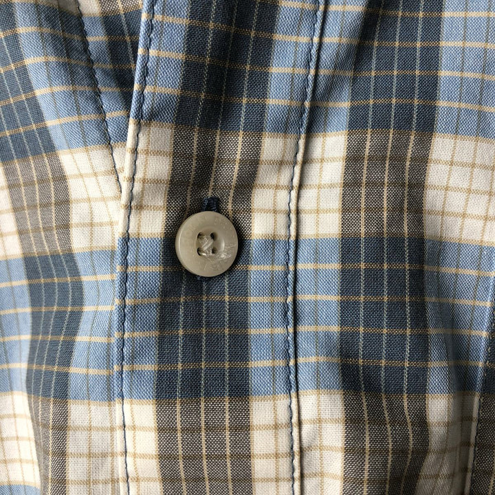 Patagonia Fezzman Shirt (53962SP11), short-sleeved cotton check shirt, men's size L Organic cotton Blue type light blue Vintage Second Hand