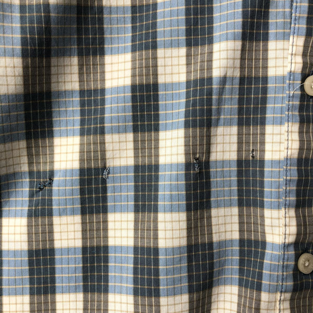 Patagonia Fezzman Shirt (53962SP11), short-sleeved cotton check shirt, men's size L Organic cotton Blue type light blue Vintage Second Hand