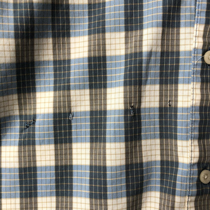 Patagonia Fezzman Shirt (53962SP11), short-sleeved cotton check shirt, men's size L Organic cotton Blue type light blue Vintage Second Hand