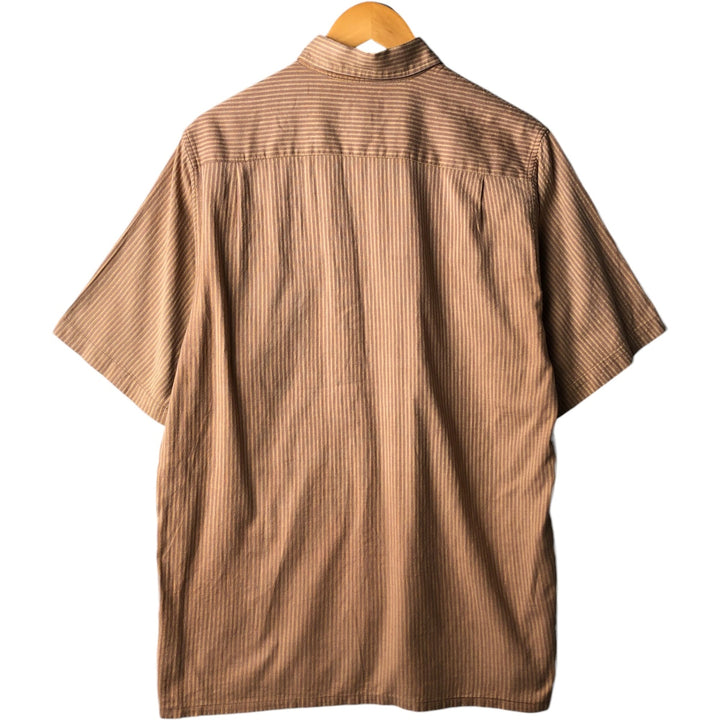 Vintage 1980'S Banana Republic short-sleeved cotton box shirt, size L, men's. cotton beige type brown Vintage Second Hand