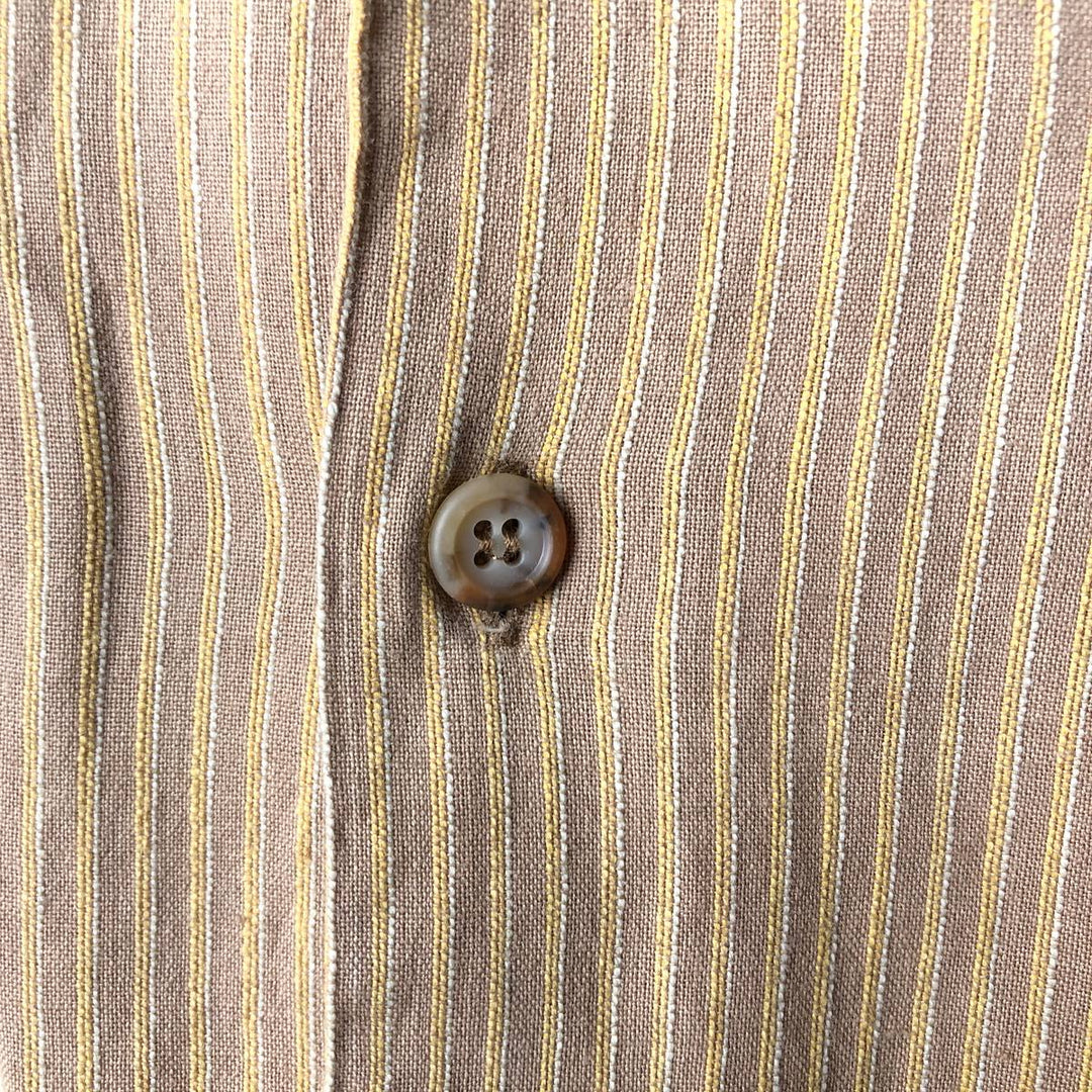 Vintage 1980'S Banana Republic short-sleeved cotton box shirt, size L, men's. cotton beige type brown Vintage Second Hand