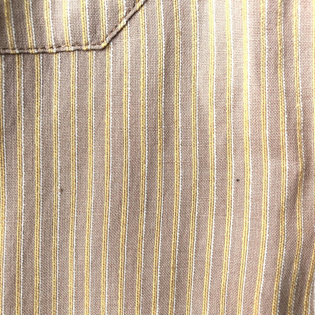 Vintage 1980'S Banana Republic short-sleeved cotton box shirt, size L, men's. cotton beige type brown Vintage Second Hand