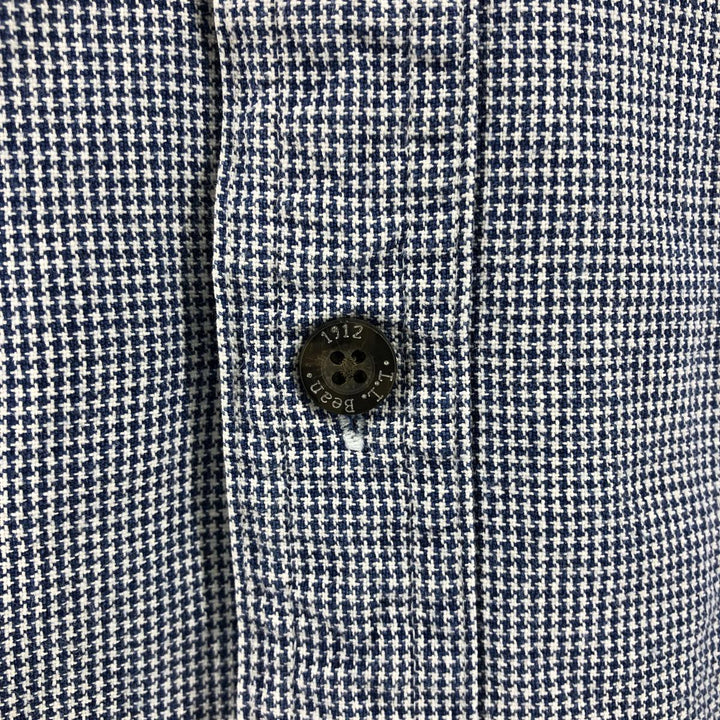 80s-90'S LLBean short sleeve button-down check shirt, men's size L, vintage cotton blue type Vintage Second Hand