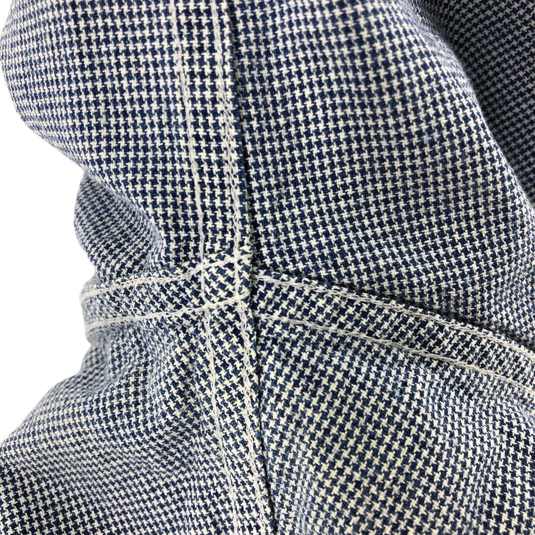 80s-90'S LLBean short sleeve button-down check shirt, men's size L, vintage cotton blue type Vintage Second Hand