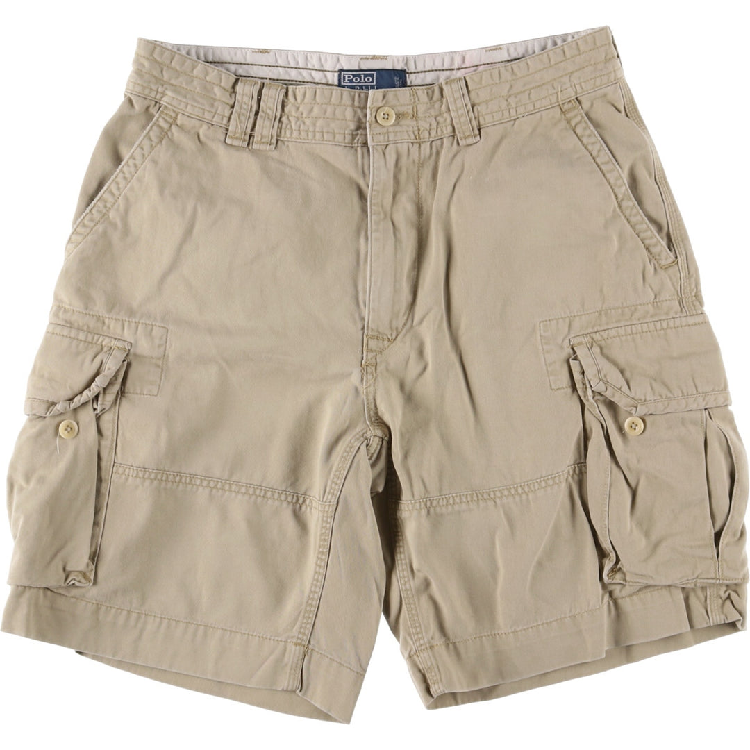 Ralph Lauren POLO by Ralph Lauren cargo shorts, half pants, men's size w36 cotton Beige type Vintage Second Hand
