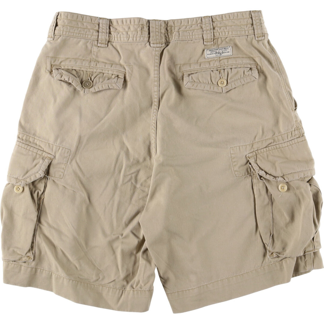 Ralph Lauren POLO by Ralph Lauren cargo shorts, half pants, men's size w36 cotton Beige type Vintage Second Hand
