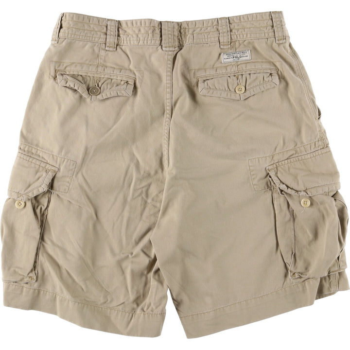 Ralph Lauren POLO by Ralph Lauren cargo shorts, half pants, men's size w36 cotton Beige type Vintage Second Hand