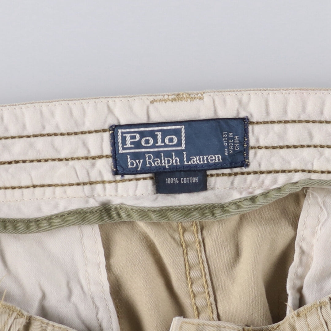 Ralph Lauren POLO by Ralph Lauren cargo shorts, half pants, men's size w36 cotton Beige type Vintage Second Hand