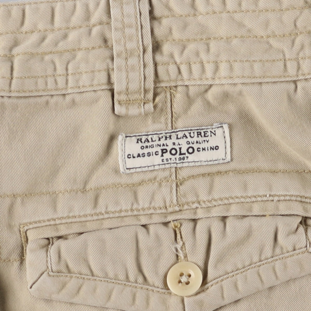 Ralph Lauren POLO by Ralph Lauren cargo shorts, half pants, men's size w36 cotton Beige type Vintage Second Hand