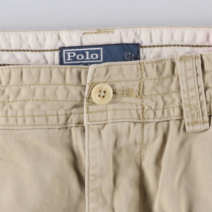 Ralph Lauren POLO by Ralph Lauren cargo shorts, half pants, men's size w36 cotton Beige type Vintage Second Hand