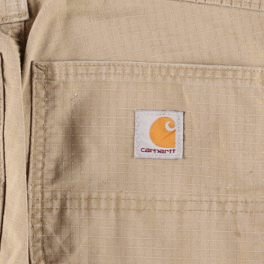 Carhartt Relaxed Fit Ripstop Cargo Shorts, Half Pants, Men's, W32 equivalent cotton Beige type Vintage Second Hand