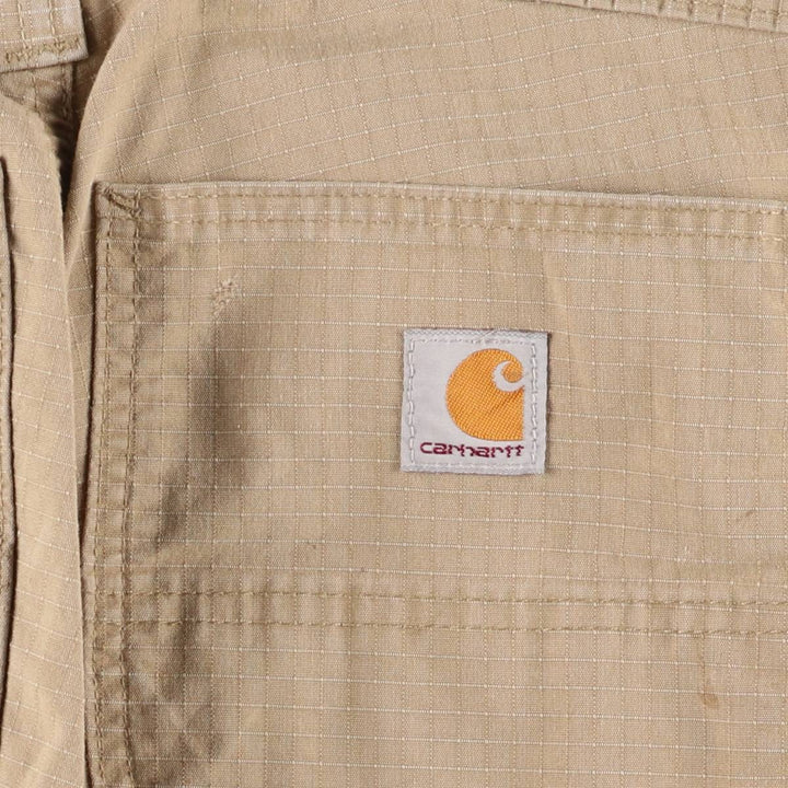 Carhartt Relaxed Fit Ripstop Cargo Shorts, Half Pants, Men's, W32 equivalent cotton Beige type Vintage Second Hand