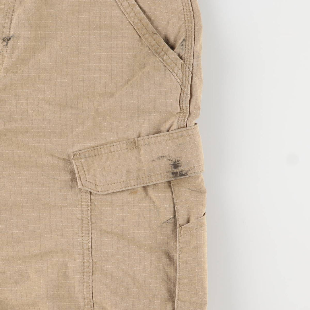 Carhartt Relaxed Fit Ripstop Cargo Shorts, Half Pants, Men's, W32 equivalent cotton Beige type Vintage Second Hand
