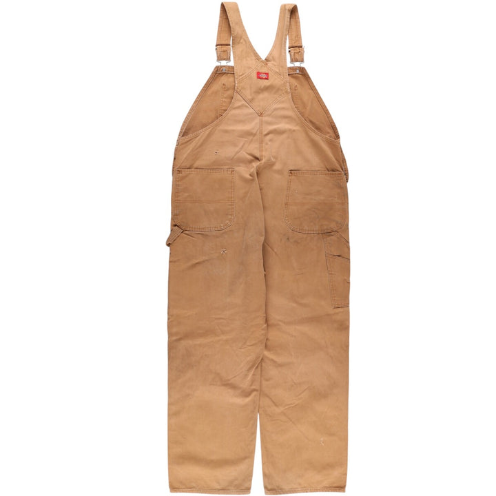 Big size 90'S Dickies Duck Overalls for men, equivalent to w45 cotton brown type Vintage Second Hand
