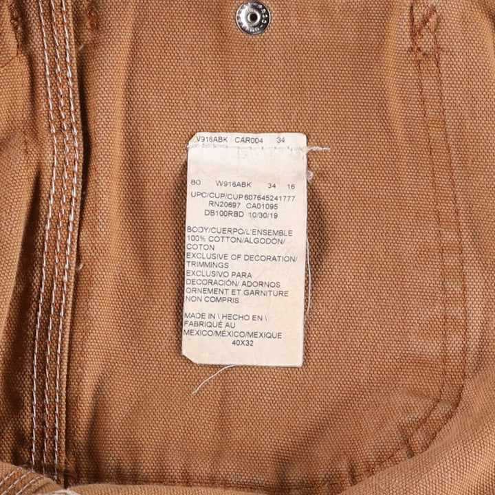 Big size 90'S Dickies Duck Overalls for men, equivalent to w45 cotton brown type Vintage Second Hand
