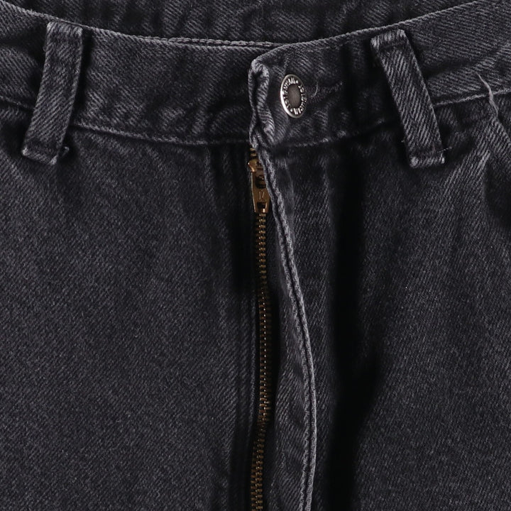 90'S Wrangler Black Denim Shorts, Made in USA, Men's, W35, Vintage cotton black type Vintage Second Hand
