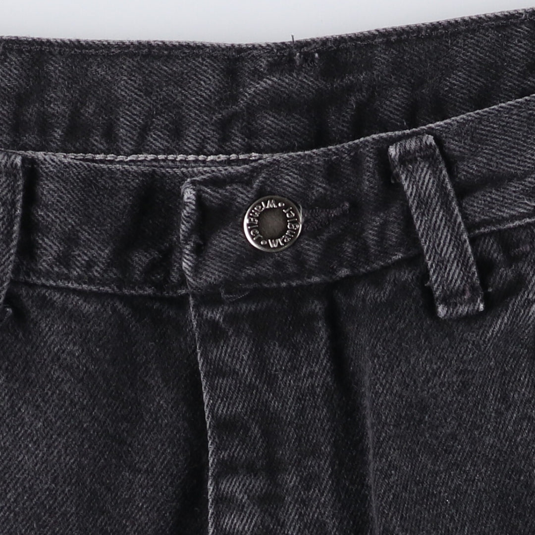90'S Wrangler Black Denim Shorts, Made in USA, Men's, W35, Vintage cotton black type Vintage Second Hand