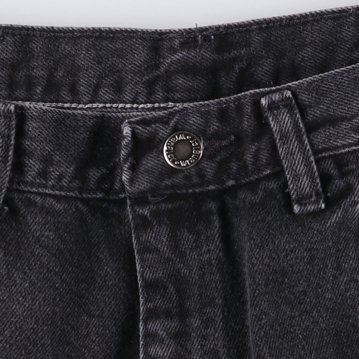 90'S Wrangler Black Denim Shorts, Made in USA, Men's, W35, Vintage cotton black type Vintage Second Hand