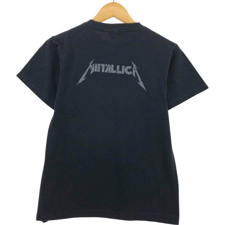 METALLICA Metallica Band T-shirt Band T Women's M size unclear black type Vintage Second Hand