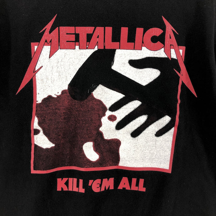 METALLICA Metallica Band T-shirt Band T Women's M size unclear black type Vintage Second Hand