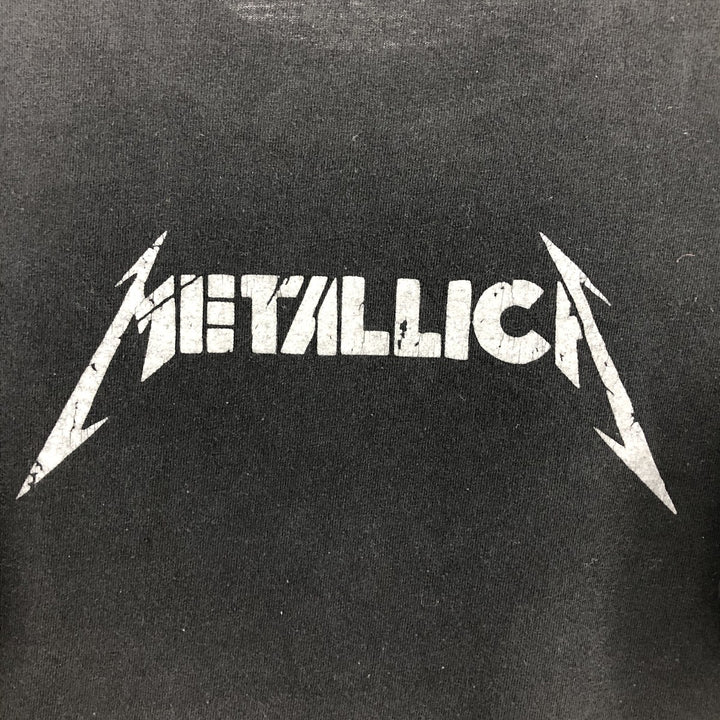 METALLICA Metallica Band T-shirt Band T Women's M size unclear black type Vintage Second Hand