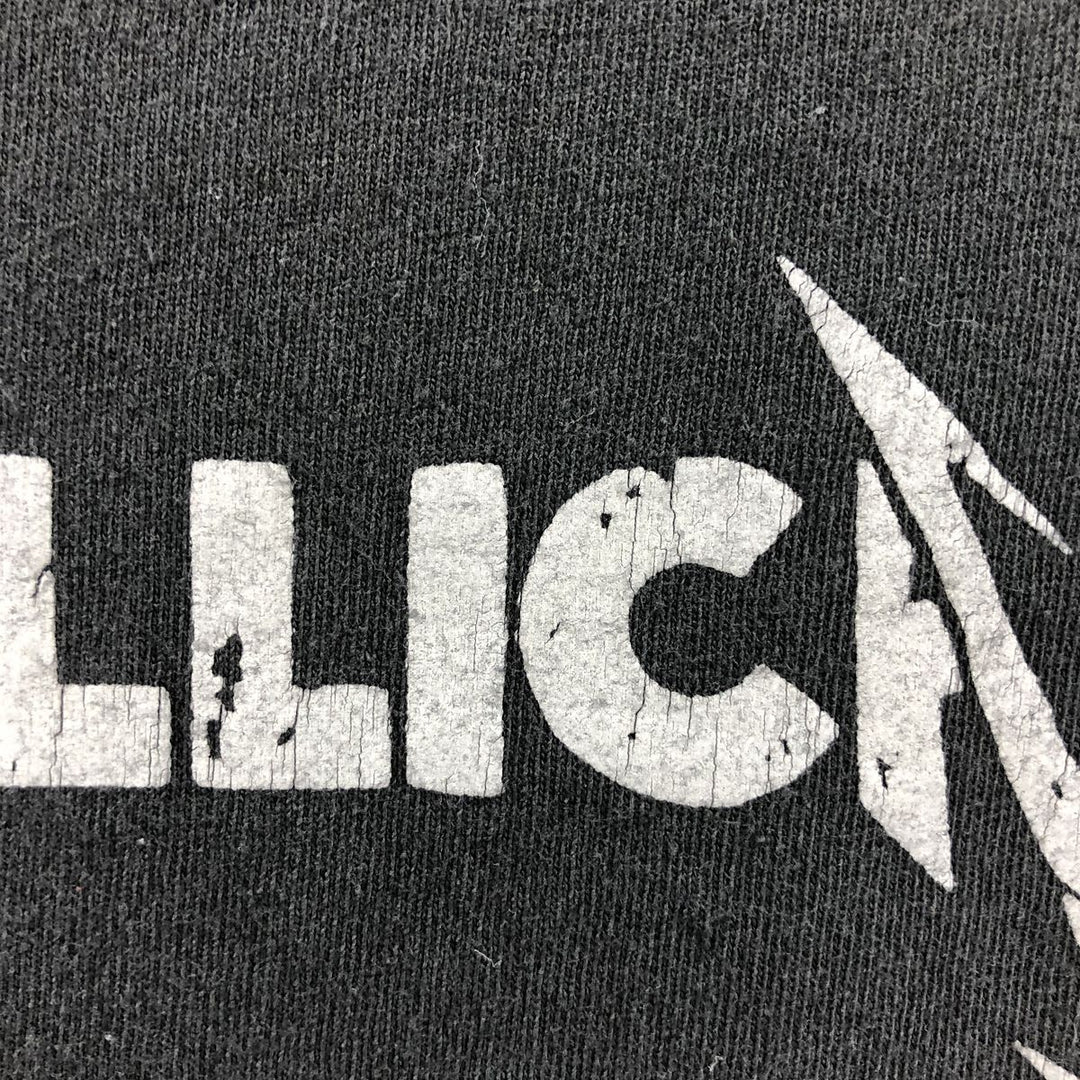 METALLICA Metallica Band T-shirt Band T Women's M size unclear black type Vintage Second Hand