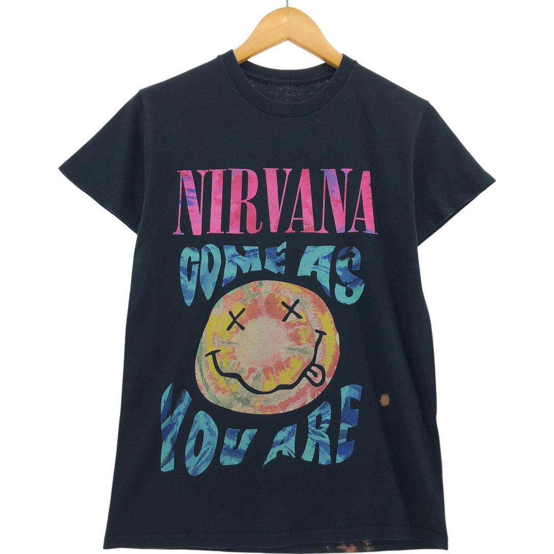 NIRVANA Nirvana Band T-shirt, Band T, Men's S size unclear black type Vintage Second Hand