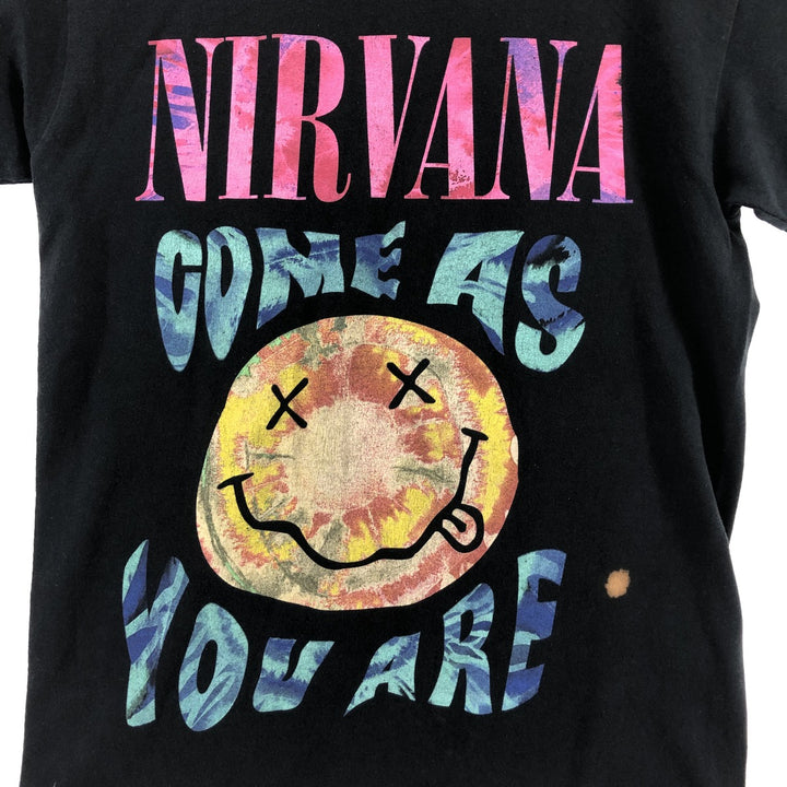 NIRVANA Nirvana Band T-shirt, Band T, Men's S size unclear black type Vintage Second Hand