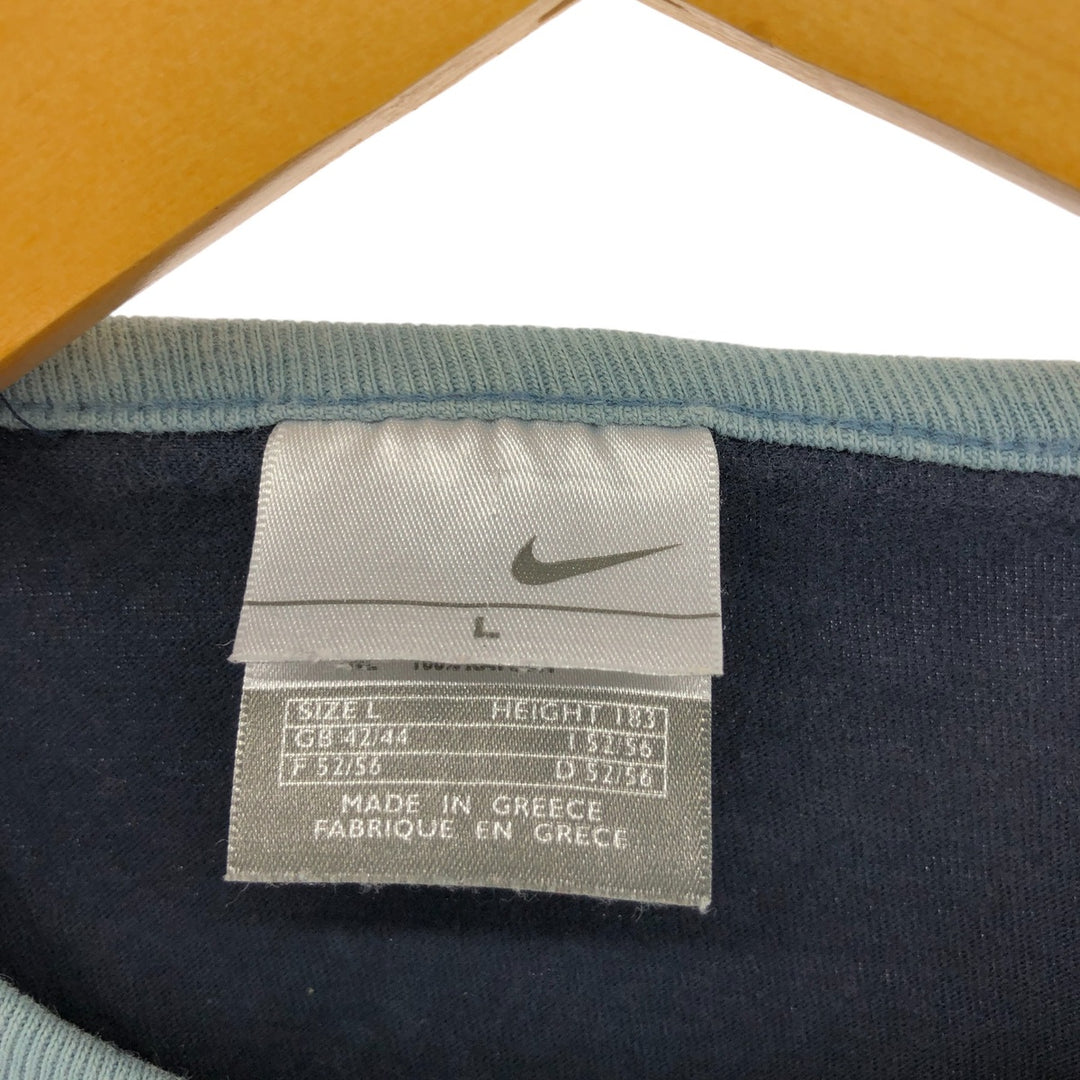 00'S Nike Raglan T-shirt, Men's L size cotton Charcoal Vintage Second Hand