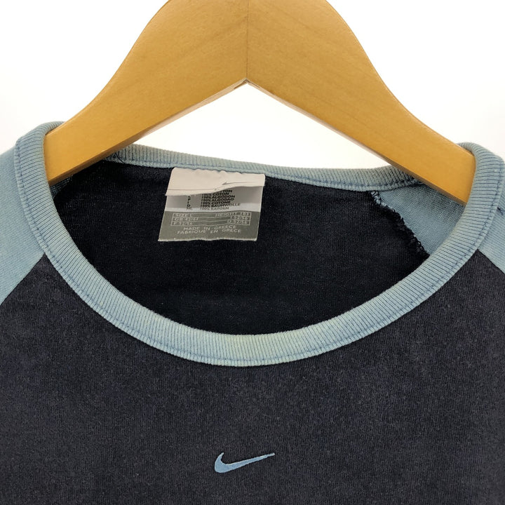 00'S Nike Raglan T-shirt, Men's L size cotton Charcoal Vintage Second Hand