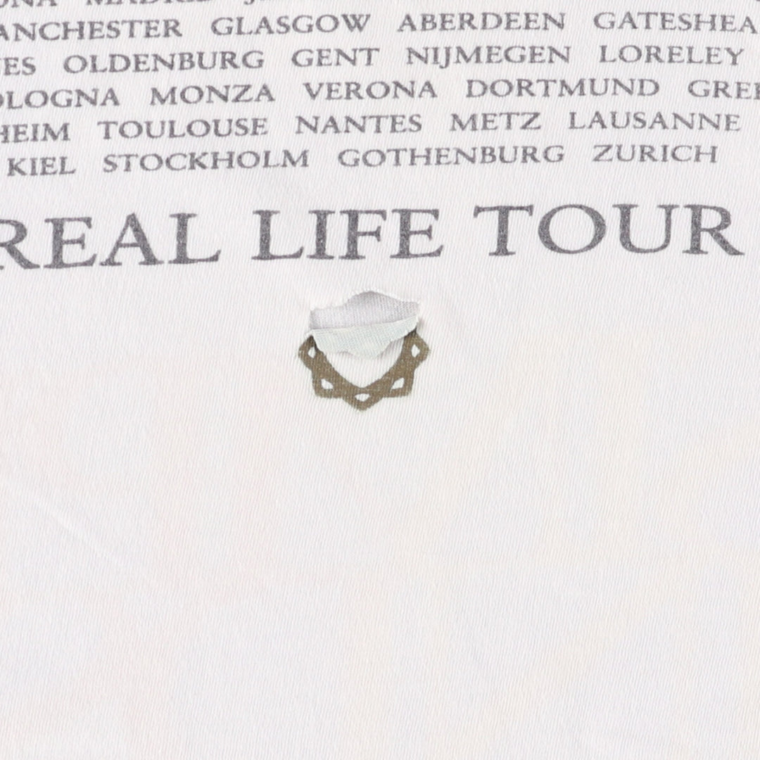90'S Simple Minds Band T-shirt, Band Tee, Men's M size, Vintage unclear white type Vintage Second Hand