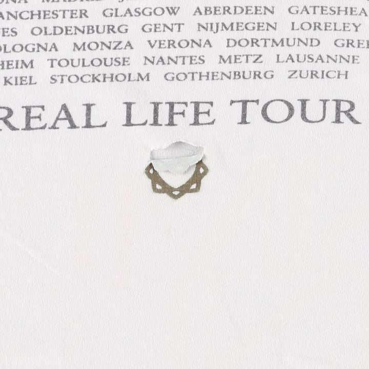 90'S Simple Minds Band T-shirt, Band Tee, Men's M size, Vintage unclear white type Vintage Second Hand