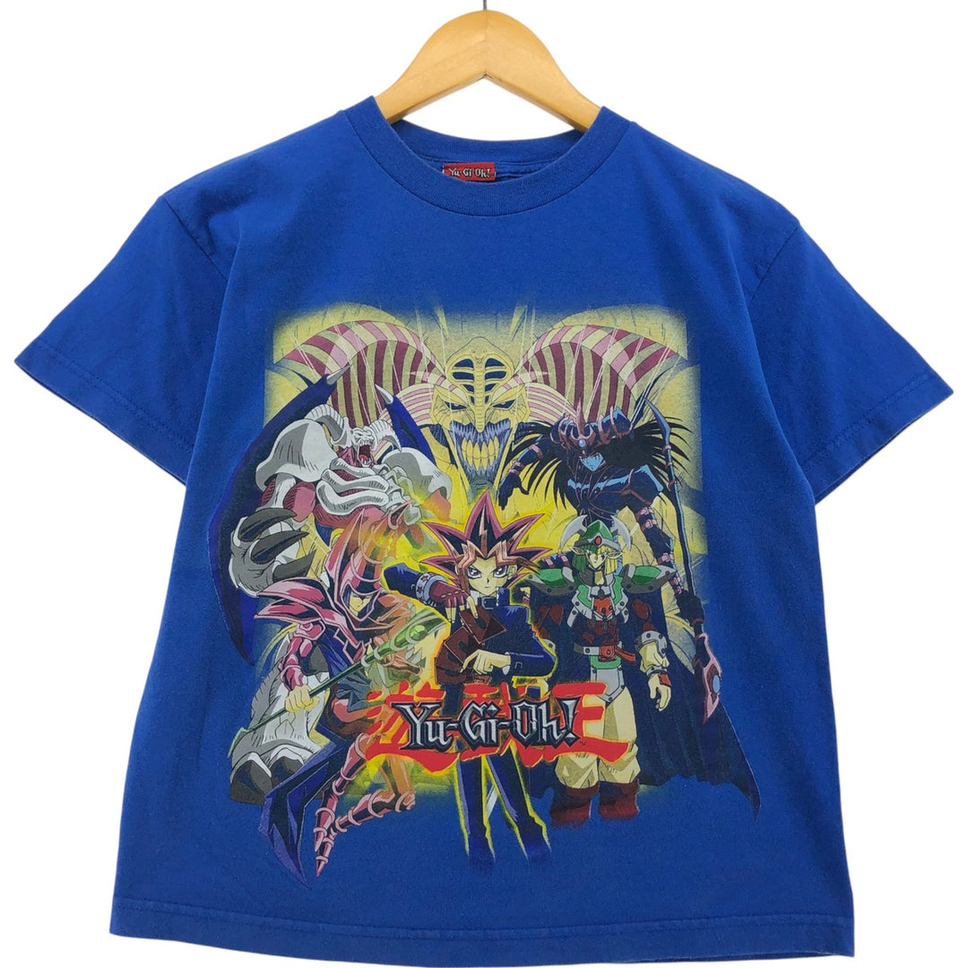 YU-GI-OH Yu-Gi-Oh Anime Character Print T-Shirt Women's M Size unclear blue type Vintage Second Hand