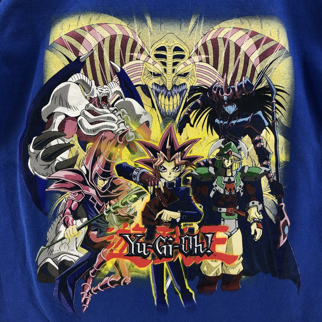 YU-GI-OH Yu-Gi-Oh Anime Character Print T-Shirt Women's M Size unclear blue type Vintage Second Hand