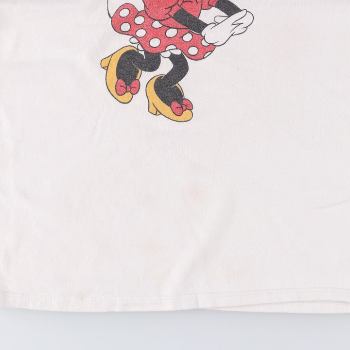 Vintage 1980'S Disney Minnie Mouse character print T-shirt, made in the USA, size S for women cotton white type Vintage Second Hand