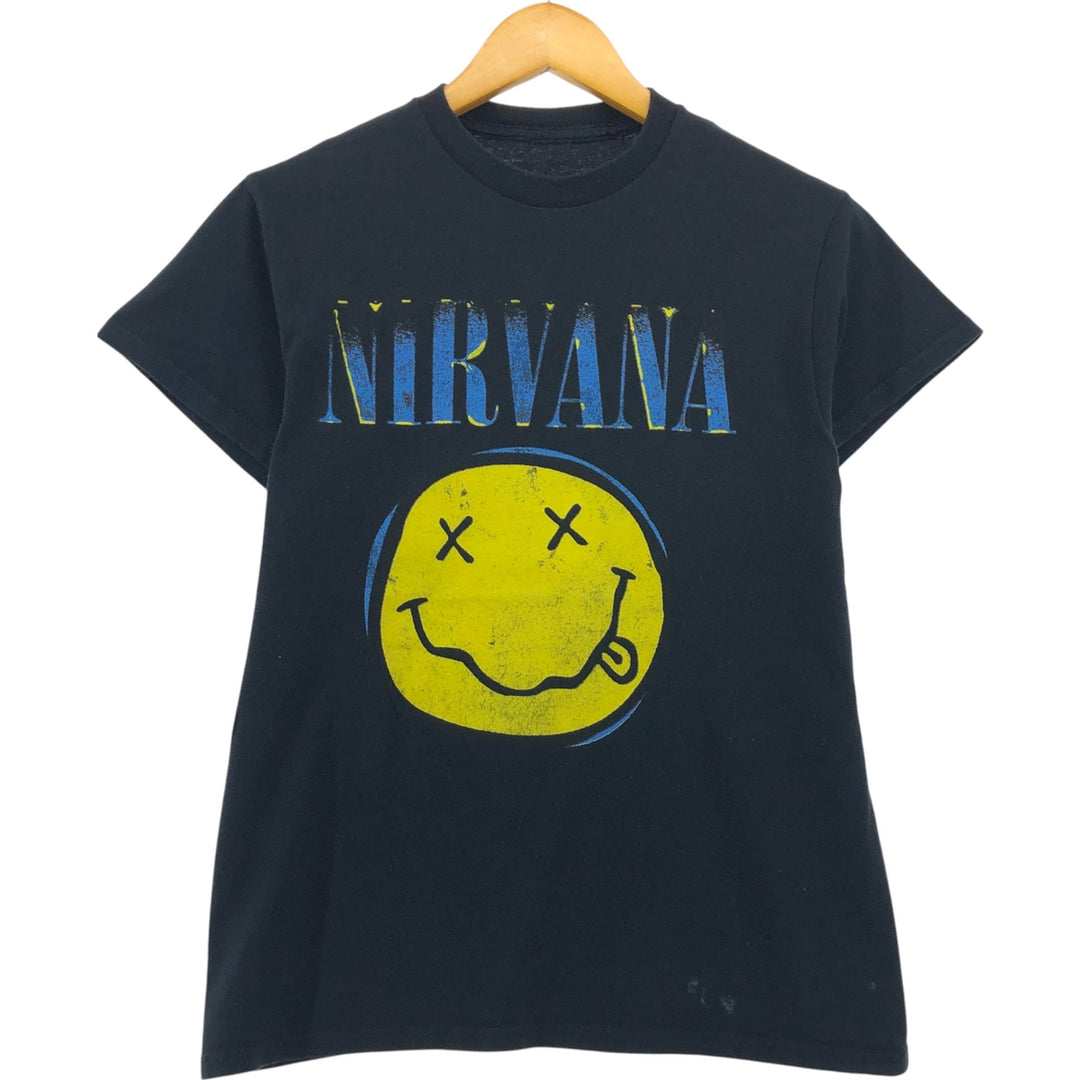 NIRVANA Nirvana Band T-shirt, Band T, Men's S size unclear black type Vintage Second Hand