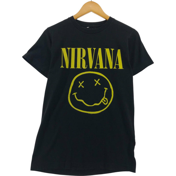 NIRVANA Nirvana Band T-shirt, Band T, Men's S size unclear black type Vintage Second Hand