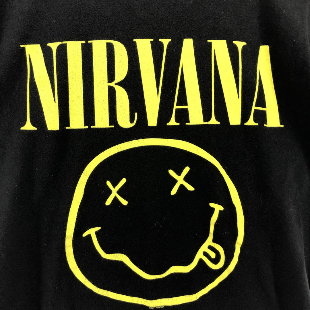 NIRVANA Nirvana Band T-shirt, Band T, Men's S size unclear black type Vintage Second Hand