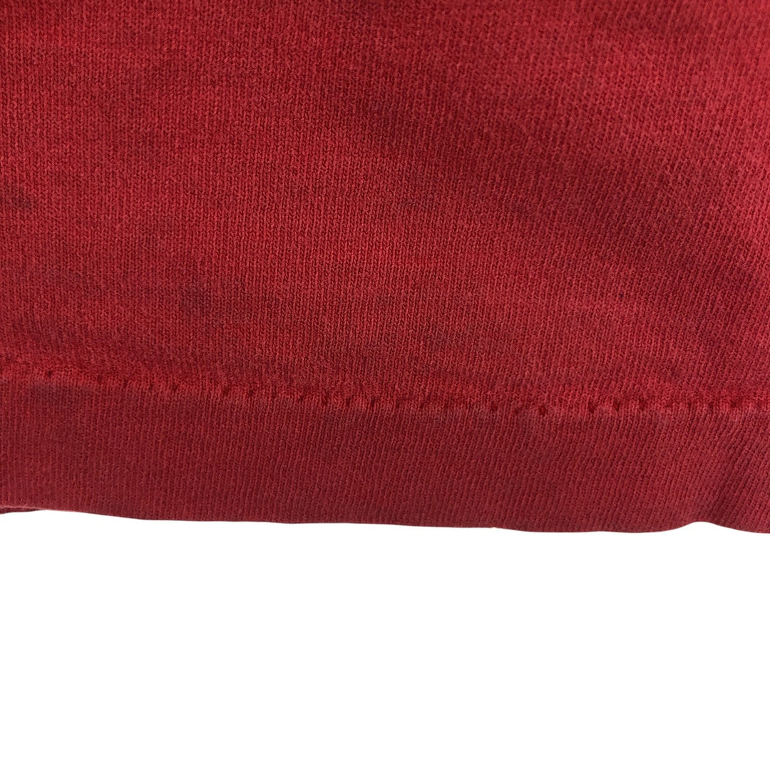 80'S Anvil Printed T-shirt Made in USA Men's XL Vintage cotton red type Vintage Second Hand